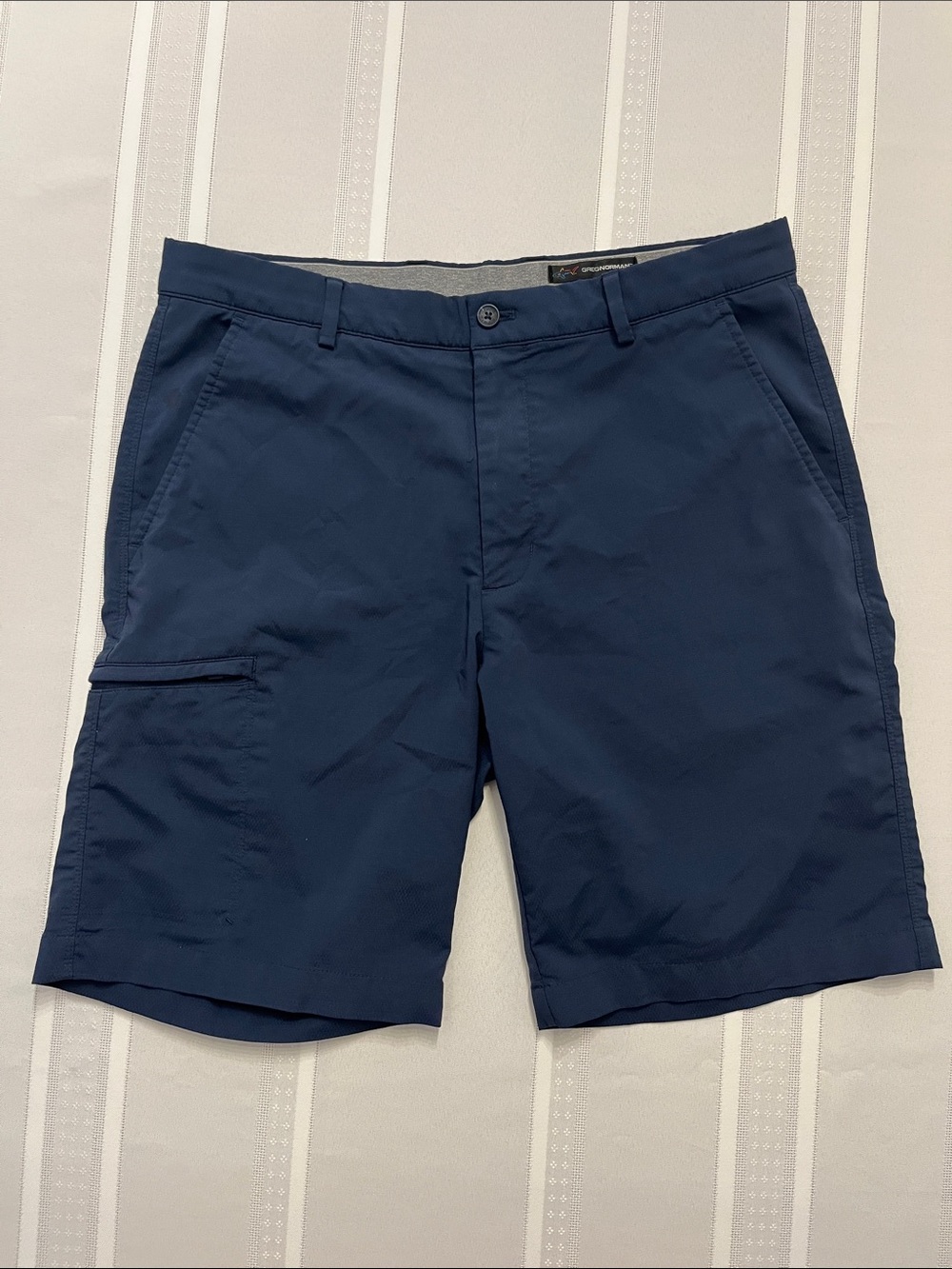 Greg Norman Collection Navy Flat-Front Performance Shorts